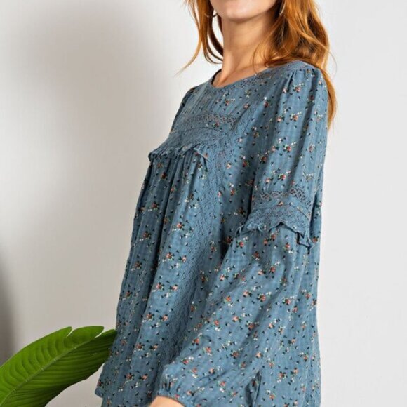 #54 - ANITA FLORAL PRINTED COTTON TOP - Picture 2 of 4